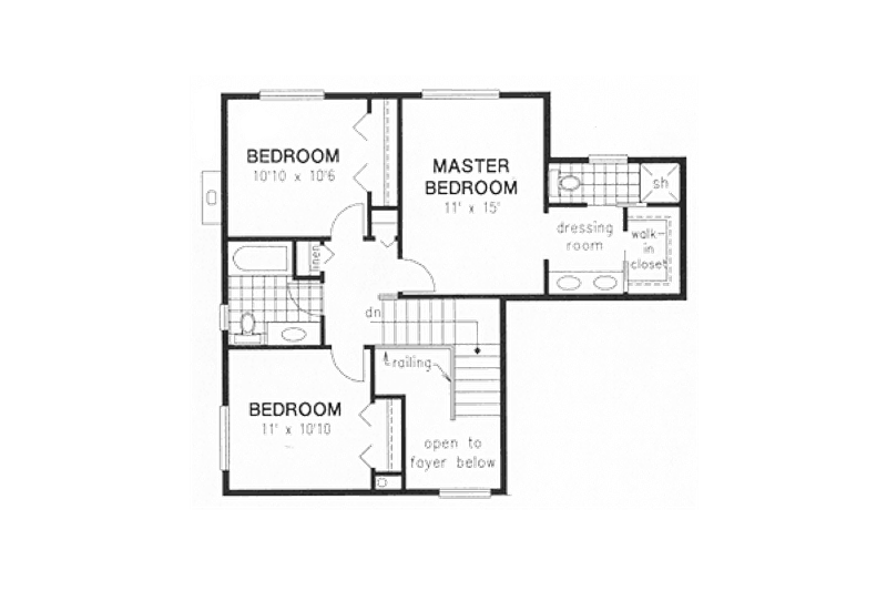 House Plan Design - Floor Plan - Upper Floor for Traditional House Plan #18-9043 - 3 bed, 2.5 bath