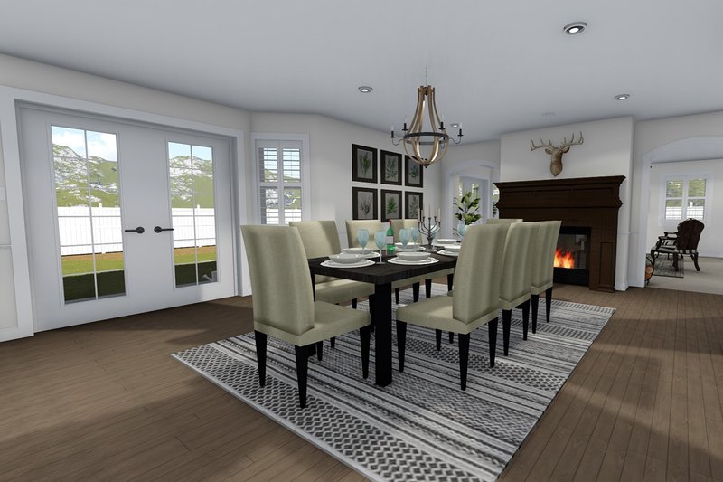 Architectural House Design - Interior - Dining Room 1 for Farmhouse House Plan #1060-1 - 4 bed, 2.5 bath