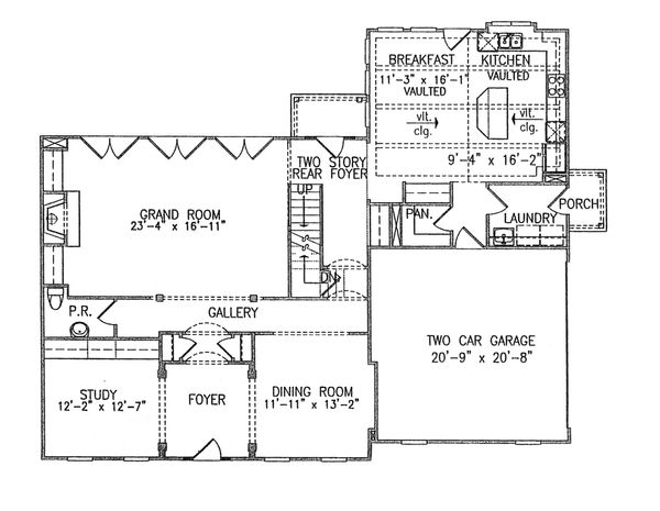 Home Plan - Traditional Floor Plan - Main Floor Plan #54-402