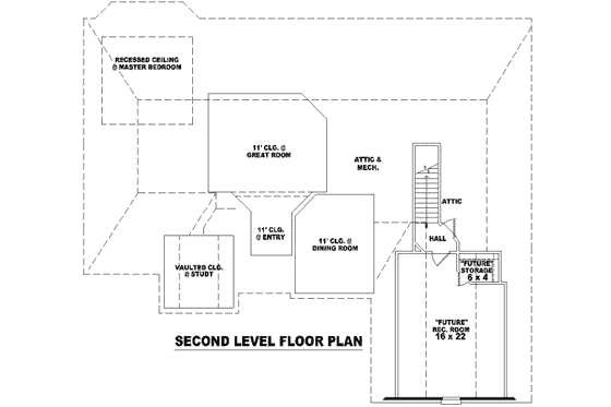 Floor Plan - Upper Floor for Traditional House Plan #81-1246 - 3 bed, 2 bath