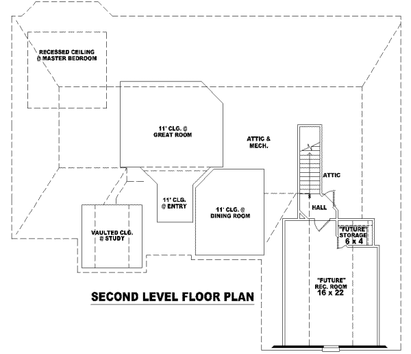 Traditional Floor Plan - Upper Floor Plan #81-1246
