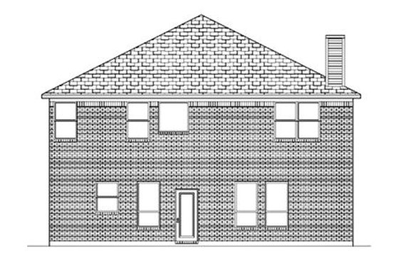 Exterior - Rear Elevation for Traditional House Plan #84-383 - 4 bed, 2.5 bath