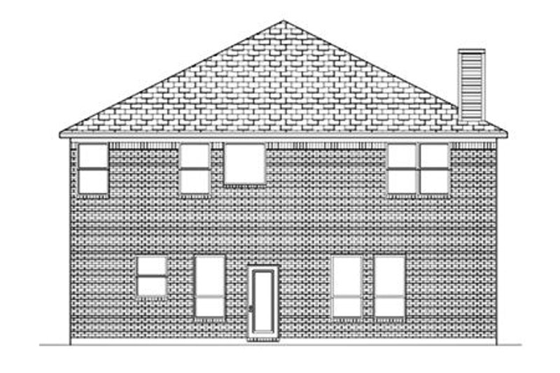 Home Plan - Exterior - Rear Elevation for Traditional House Plan #84-383 - 4 bed, 2.5 bath