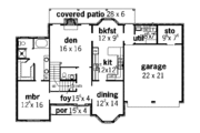 European Style House Plan - 4 Beds 3.5 Baths 2226 Sq/Ft Plan #16-239 