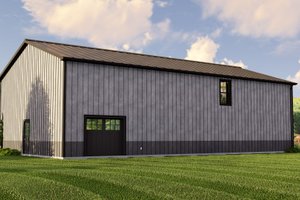 Exterior - Rear Elevation for Barndominium House Plan #1064-18 - 4 bed, 2.5 bath