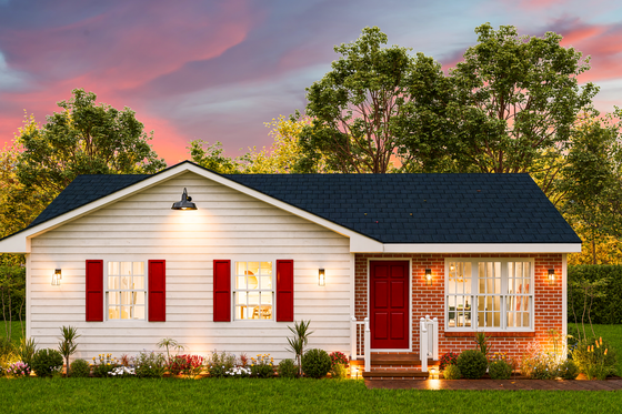 Exterior - Front Elevation 3 for Classical House Plan #54-613 - 3 bed, 2 bath