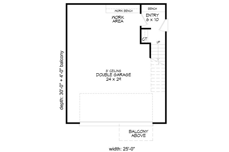 Dream House Plan - Floor Plan - Main Floor for Contemporary House Plan #932-293 - 2 bed, 1 bath