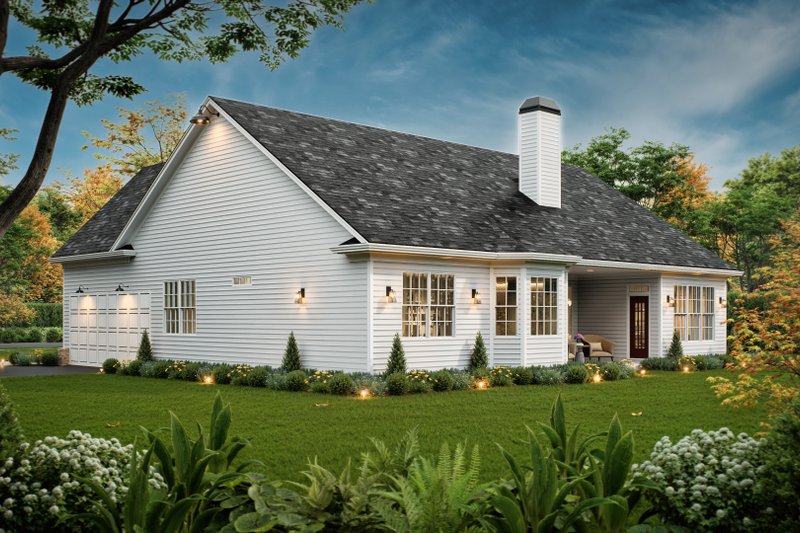 House Plan Design - Exterior - Rear Elevation for Traditional House Plan #54-693 - 3 bed, 2 bath