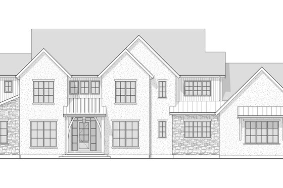 Exterior - Front Elevation 4 for Farmhouse House Plan #1114-16 - 4 bed, 3.5 bath