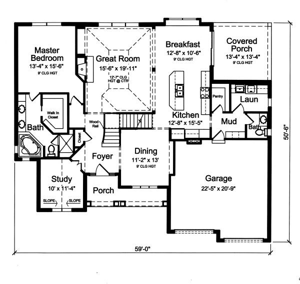 Traditional Floor Plan - Main Floor Plan #46-879