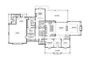 Floor Plan - Main Floor for Farmhouse House Plan #1086-2 - 4 bed, 3.5 bath