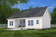 Farmhouse Style House Plan - 2 Beds 2 Baths 1004 Sq/Ft Plan #51-1446 Exterior 