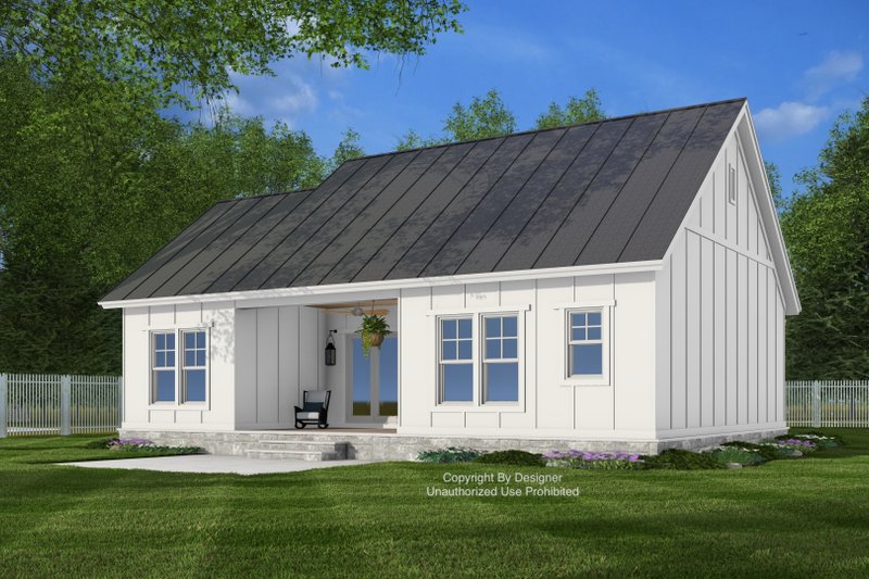Dream House Plan - Exterior - Rear Elevation for Farmhouse House Plan #51-1446 - 2 bed, 2 bath