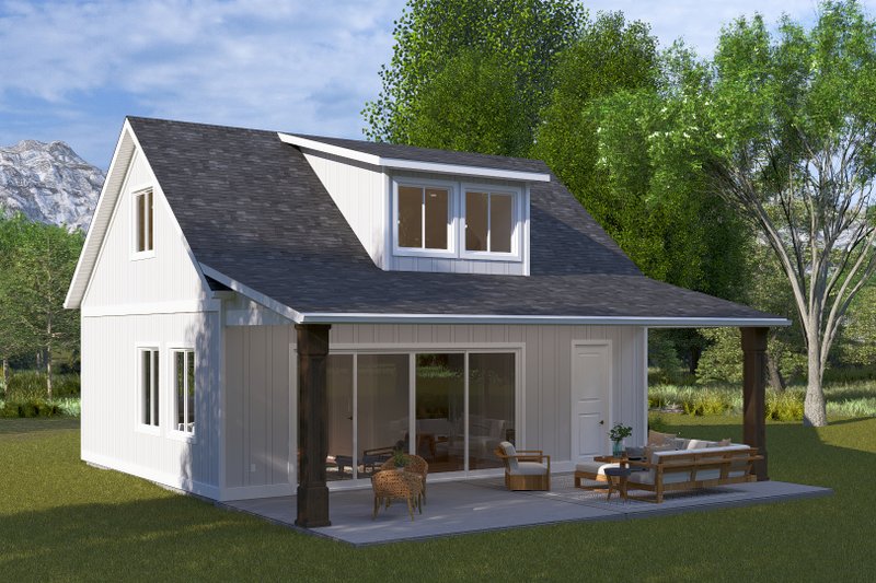 Home Plan - Exterior - Front Elevation 4 for Farmhouse House Plan #1060-332, 1 bath