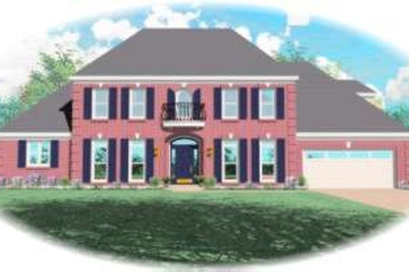 Colonial Style House Plan - 3 Beds 4 Baths 3668 Sq/Ft Plan #81-1201