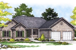 Traditional Exterior - Front Elevation Plan #70-161