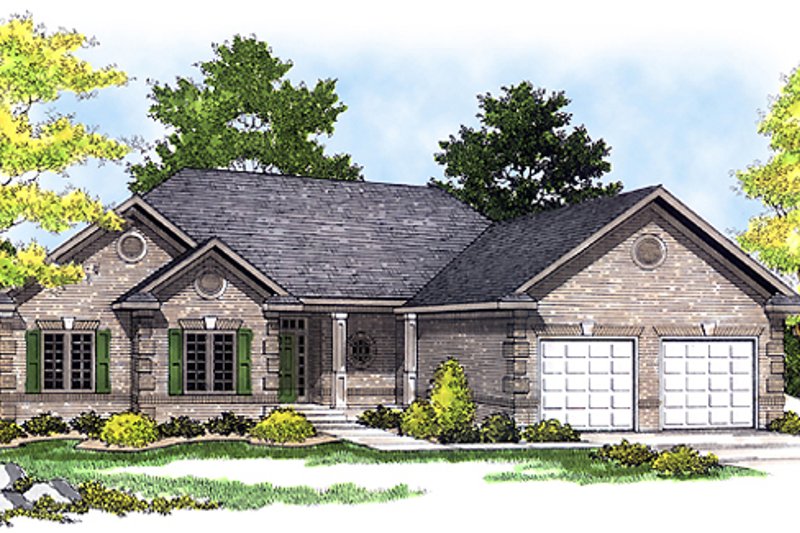 Traditional Style House Plan - 3 Beds 2 Baths 1617 Sq/Ft Plan #70-161