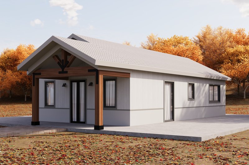 House Design - Exterior - Other Elevation 1 for Ranch House Plan #1106-52 - 1 bed, 1 bath