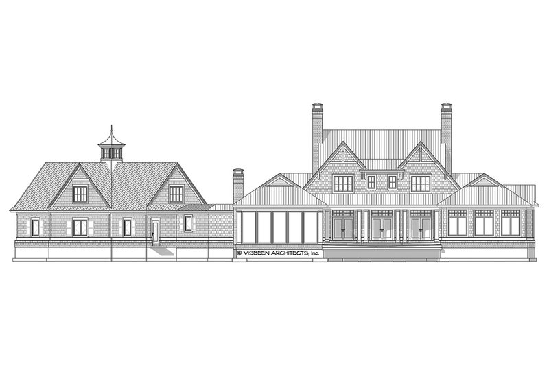 House Design - Exterior - Rear Elevation for Country House Plan #928-307 - 4 bed, 4 bath