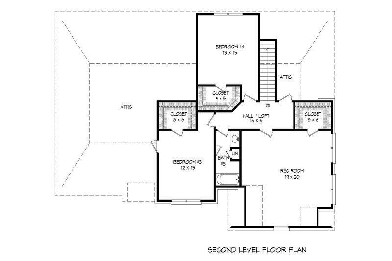 Home Plan - Floor Plan - Upper Floor for European House Plan #932-29 - 4 bed, 3 bath