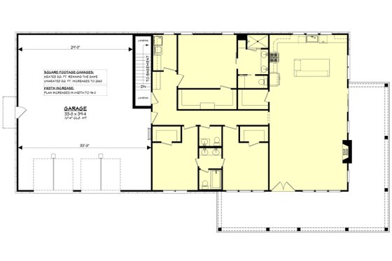Floor Plan - Other Floor for Barndominium House Plan #430-416 - 3 bed, 2.5 bath