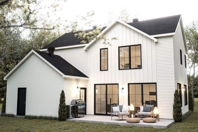House Blueprint - Exterior - Rear Elevation for Country House Plan #23-2832 - 3 bed, 1.5 bath
