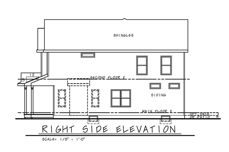 Dream House Plan - Right Side Elevation