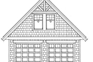 Exterior - Other Elevation for Craftsman House Plan #118-124, 1 bath