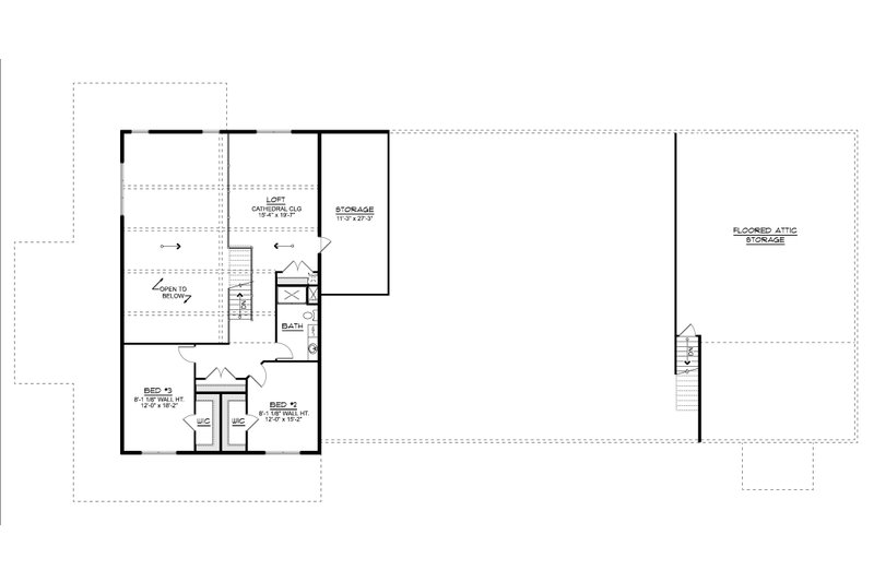 House Blueprint - Floor Plan - Upper Floor for Barndominium House Plan #1064-501 - 5 bed, 6 bath