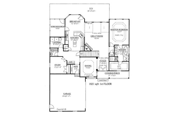 Craftsman house plan side entry garage floor plan