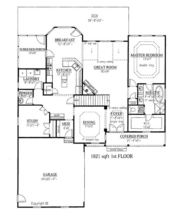 Dream House Plan - Craftsman house plan side entry garage floor plan