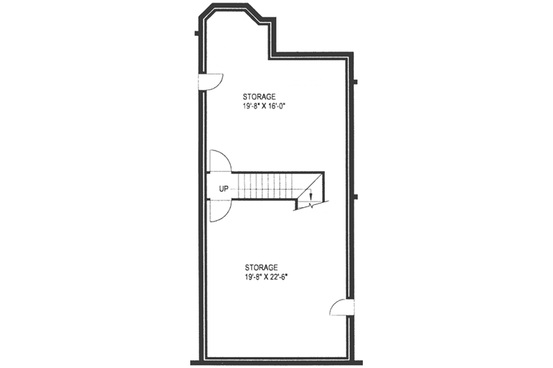 Dream House Plan - Floor Plan - Lower Floor for Traditional House Plan #117-217 - 2 bed, 2 bath
