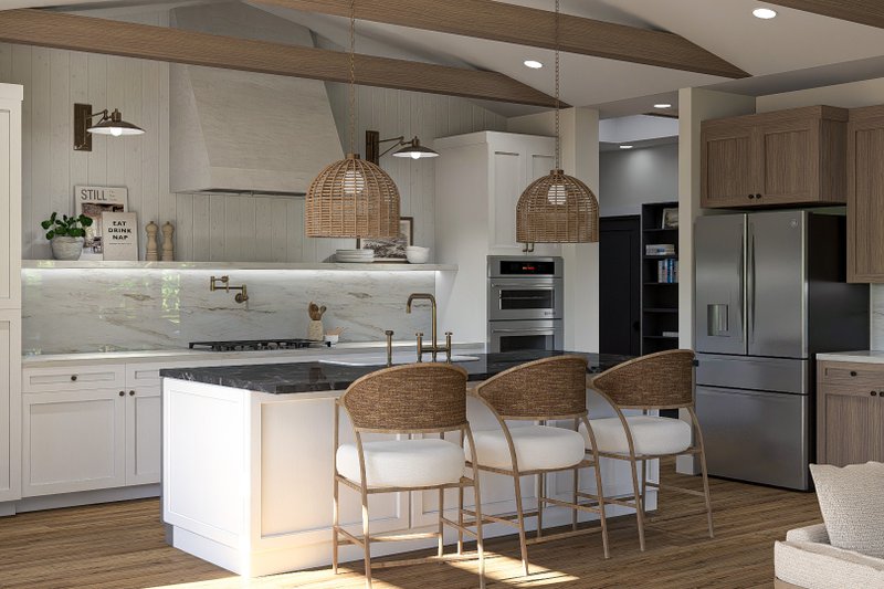 Home Plan - Interior - Kitchen 1 for Beach House Plan #455-594 - 1 bed, 2 bath