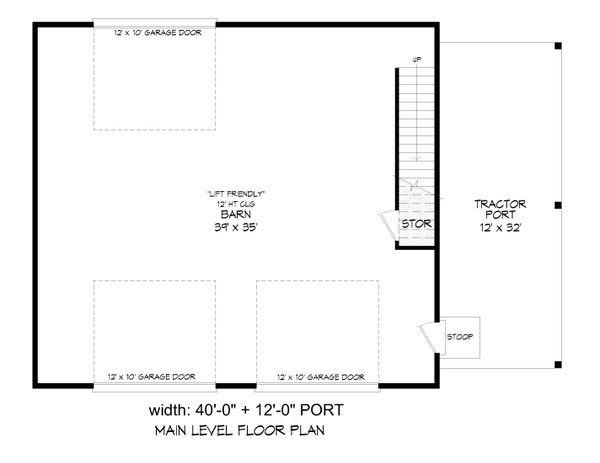 Traditional Floor Plan - Main Floor Plan #932-429