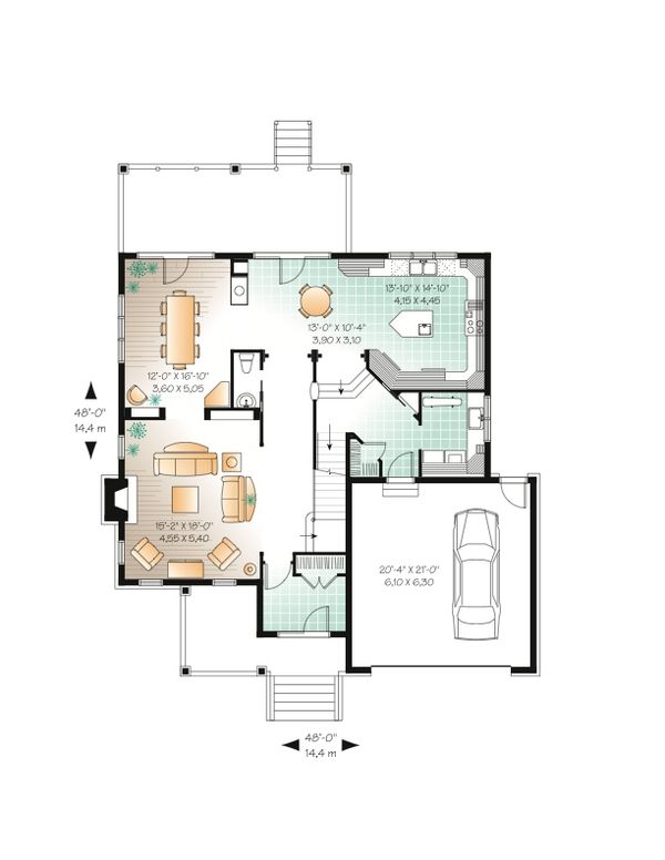 Dream House Plan - European Floor Plan - Main Floor Plan #23-657