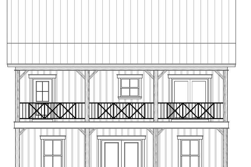 Dream House Plan - Exterior - Rear Elevation for Farmhouse House Plan #21-476 - 2 bed, 2 bath