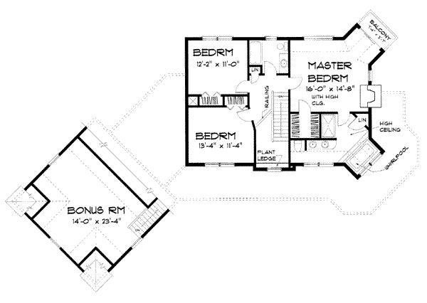 Country Floor Plan - Upper Floor Plan #75-185