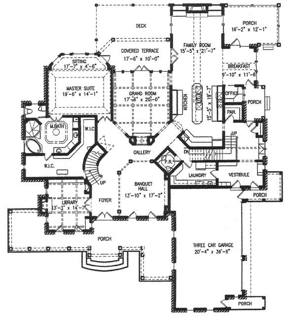 Farmhouse Floor Plan - Main Floor Plan #54-103