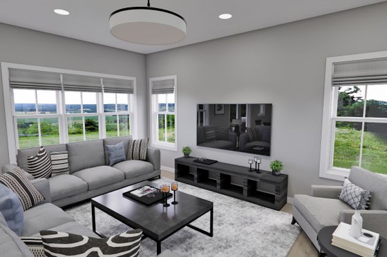 Interior - Family Room 1 for Farmhouse House Plan #51-1513 - 4 bed, 3 bath