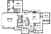 Southern Style House Plan - 3 Beds 2 Baths 1676 Sq/Ft Plan #16-269 