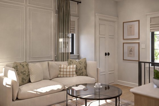 Interior - Family Room 1 for Cottage House Plan #455-550 - 1 bed, 1 bath