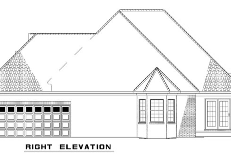 Home Plan - Exterior - Rear Elevation for Country House Plan #17-2853 - 3 bed, 2.5 bath