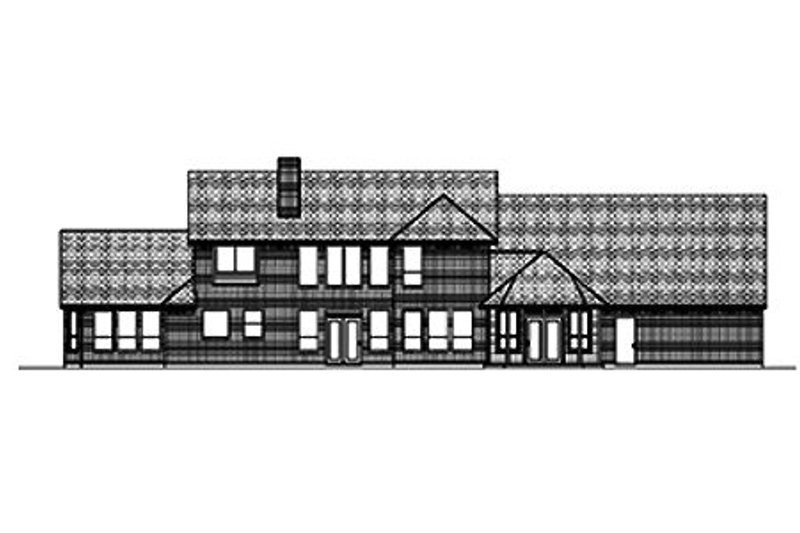 Home Plan - Exterior - Rear Elevation for Country House Plan #84-432 - 4 bed, 3.5 bath