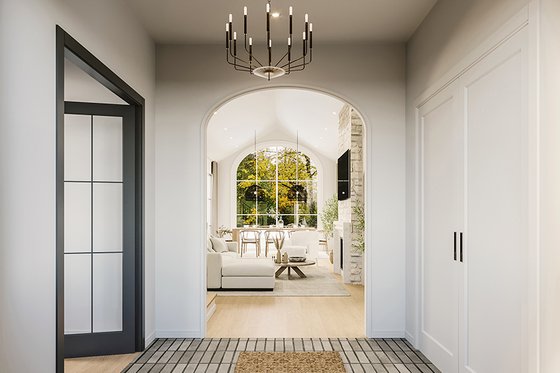 Interior - Entry for European House Plan #23-2777 - 3 bed, 2.5 bath