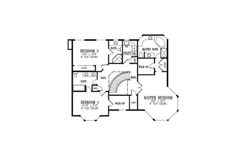 Dream House Plan - Floor Plan - Upper Floor for Victorian House Plan #1-719 - 4 bed, 4 bath