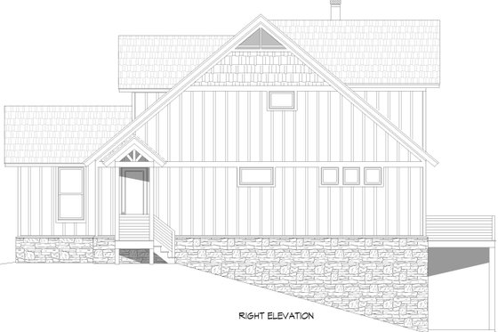 Exterior - Other Elevation 1 for Country House Plan #932-1197 - 3 bed, 3 bath