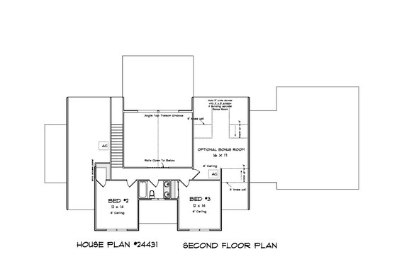 Floor Plan - Upper Floor for Farmhouse House Plan #513-2223 - 4 bed, 3.5 bath