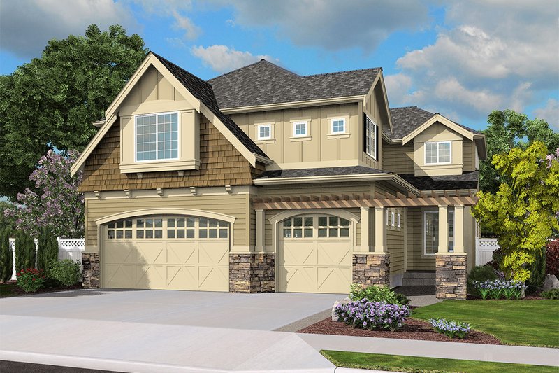 Home Plan - Craftsman Exterior - Front Elevation Plan #132-126
