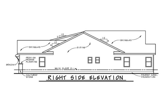 Exterior - Other Elevation 1 for Craftsman House Plan #20-2412 - 3 bed, 2.5 bath