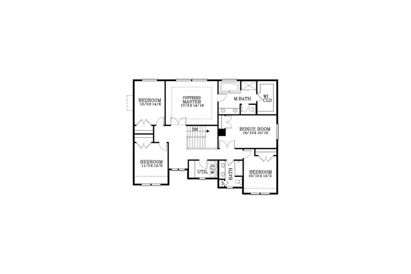 Home Plan - Floor Plan - Upper Floor for Craftsman House Plan #53-759 - 5 bed, 2.5 bath